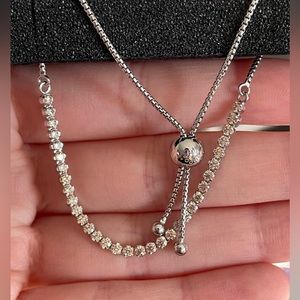 Pandora Sparkling Slider Tennis Bracelet Silver